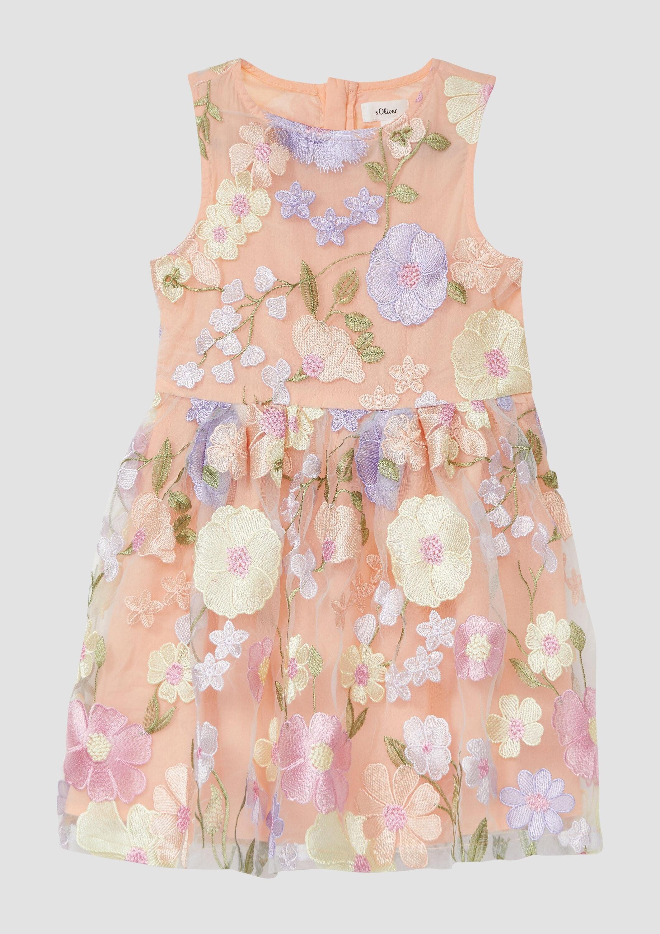 s.Oliver Minikleid Kleid Kurzes Kleid mit besticktem Tüll