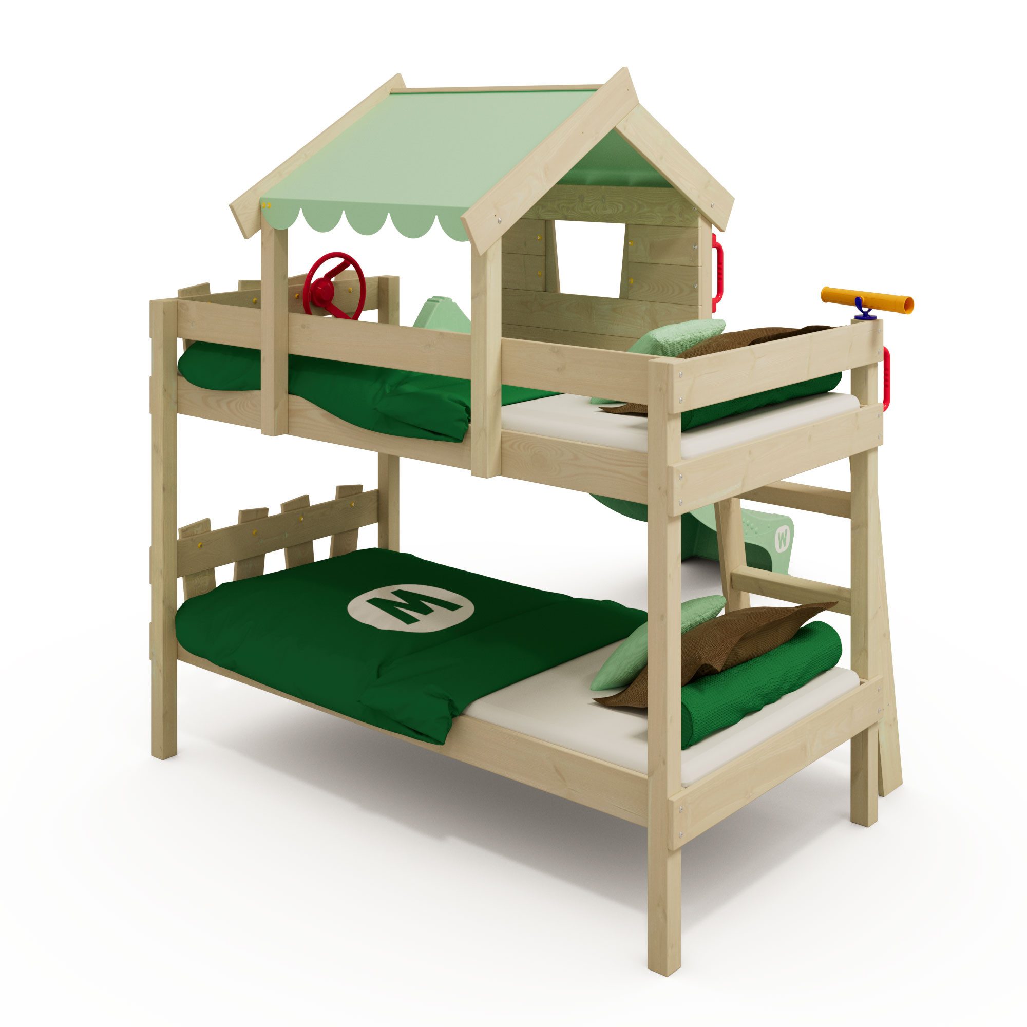 Wickey Kinderbett Crazy Fancy mit Rutsche 90x200 cm – Etagenbett für Kinder günstig online kaufen