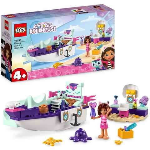 LEGO® Konstruktionsspielsteine Meerkätzchens Schiff und Spa (10786), LEGO® Gabby's Dollhouse, (88 St), Made in Europe