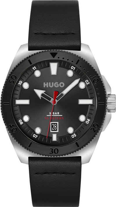 HUGO Quarzuhr #VISIT, 1530301, Armbanduhr, Herrenuhr, Datum, Mineralglas, anlog
