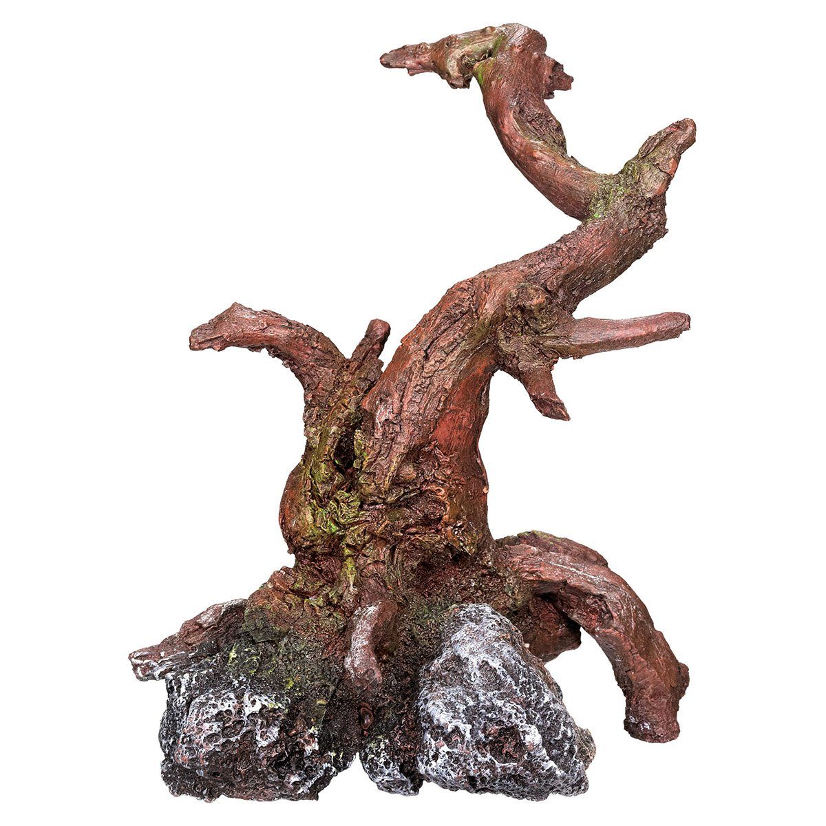 Aquariendeko Aquariendekoration Holz auf Felsen