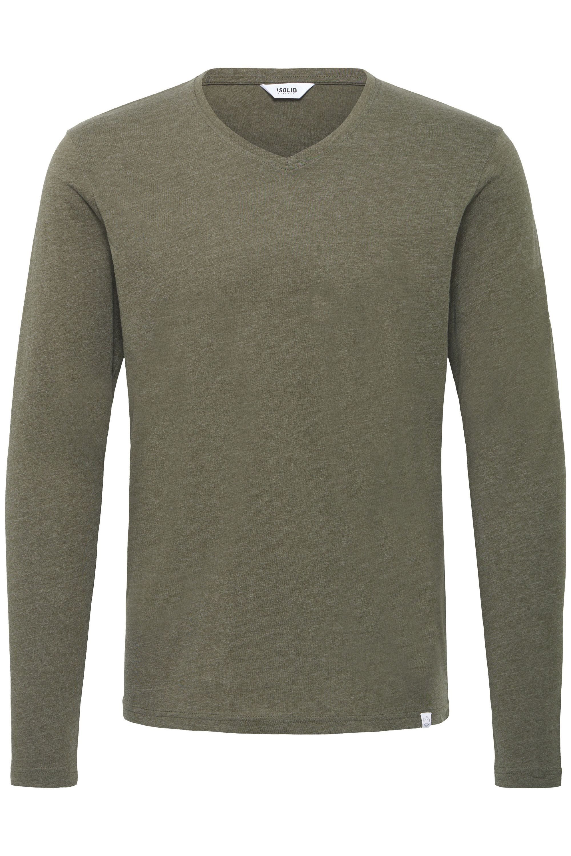 !Solid Langarmshirt SDBeda Longsleeve mit V-Ausschnitt günstig online kaufen