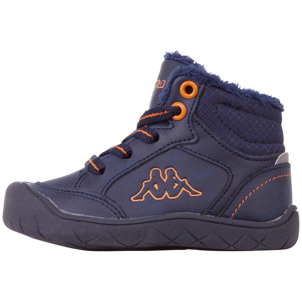 - der Innenseite mit praktischem Kappa Sneaker auf navy-orange Reißverschluss