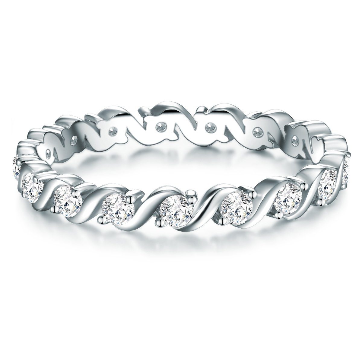Trilani Silberring Verlobungsring aus 925 Sterling günstig online kaufen