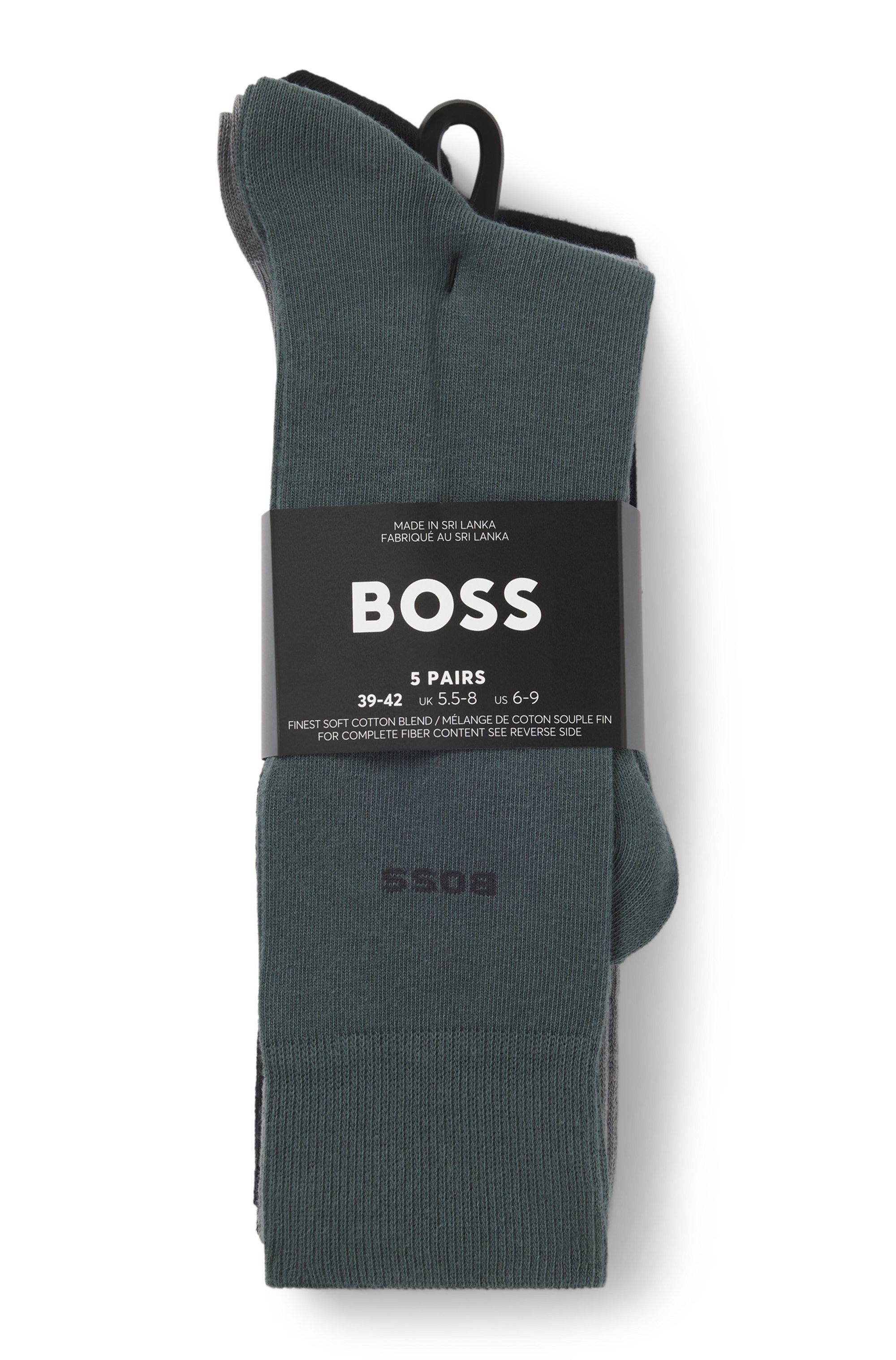 BOSS Socken 5P Uni Color CC (5-Paar) in klassischer Unifarbe günstig online kaufen