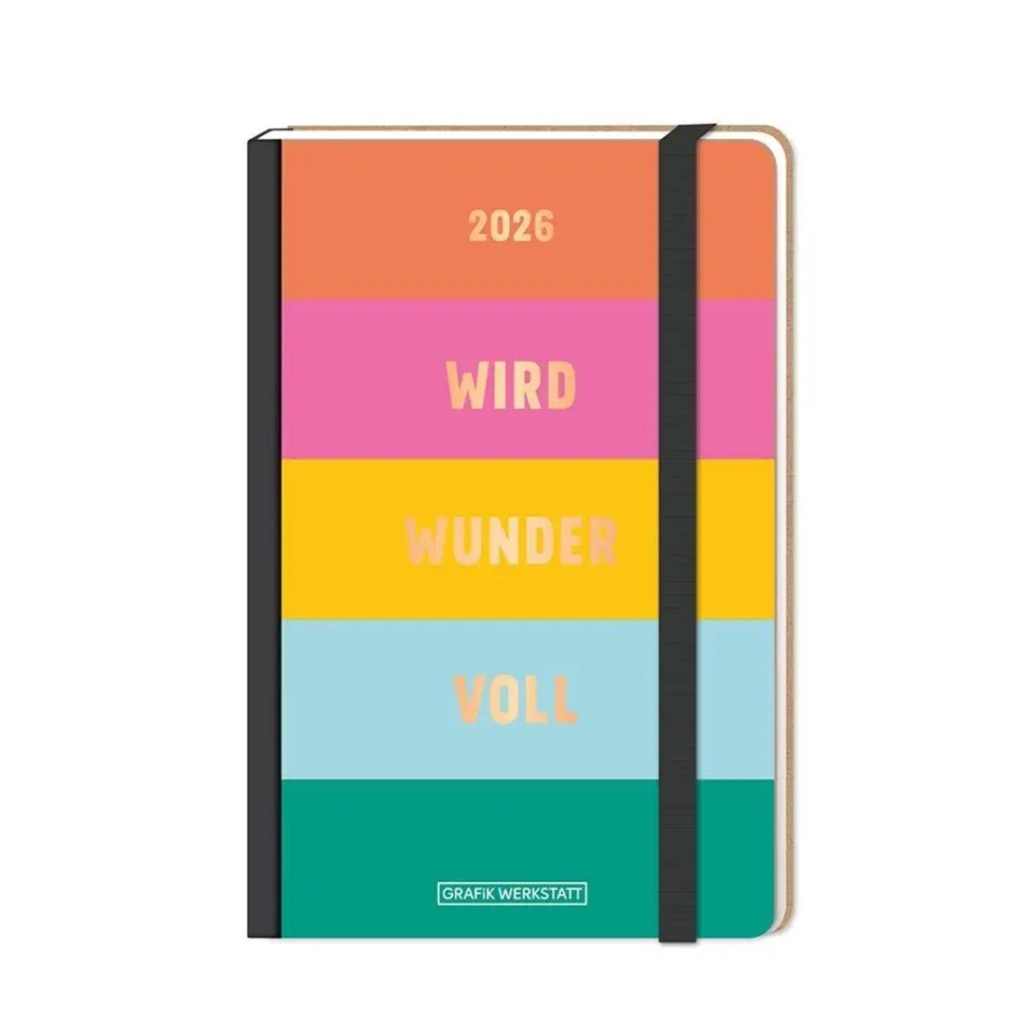 Grafik Werkstatt Taschenkalender Terminplaner LetterArt 2026 wird wundervoll