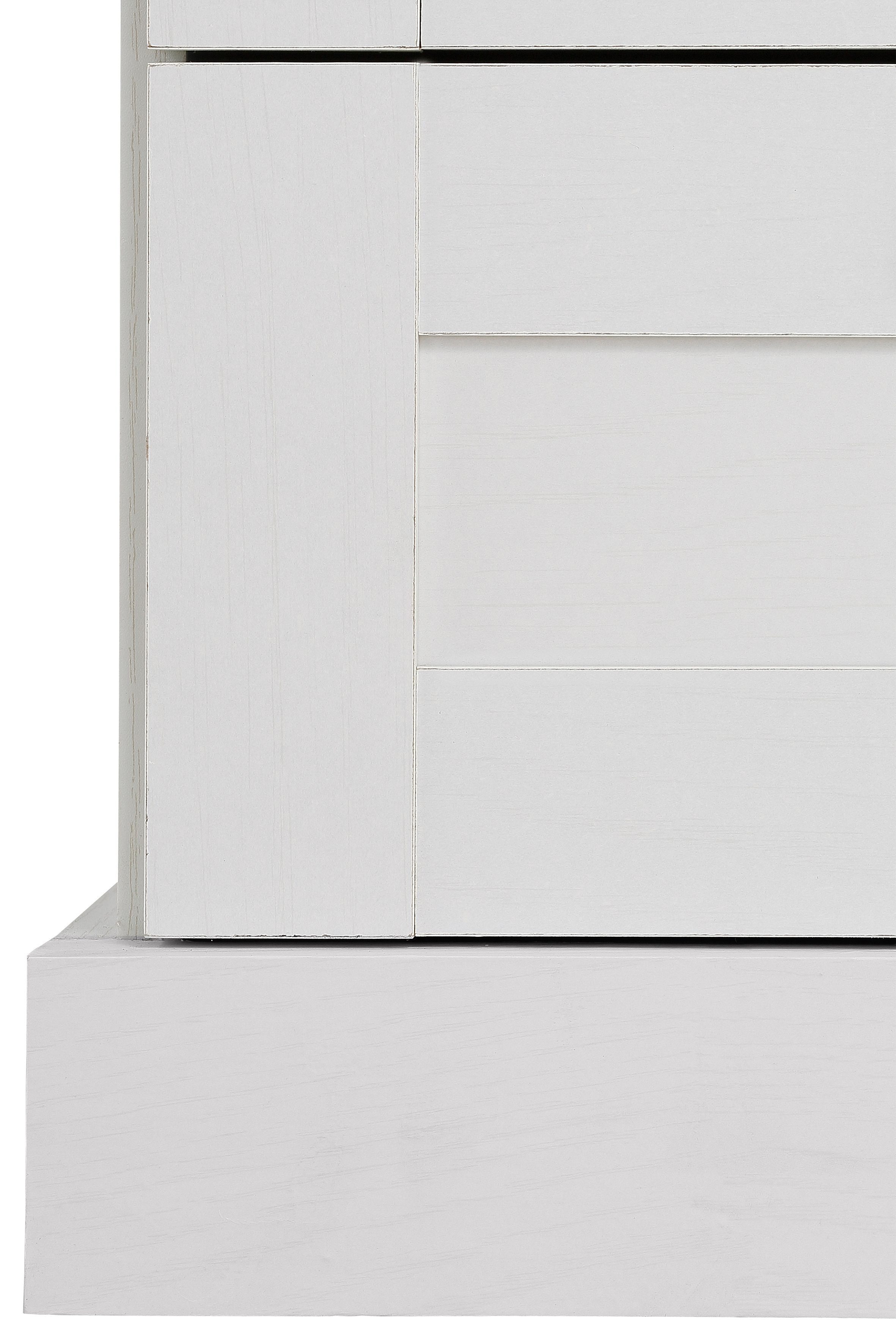 Home affaire Garderobenschrank Stauraummöglichkeiten, schöner Binz weiß/eichefarben vielen 180 Holzoptik, mit cm mit Höhe