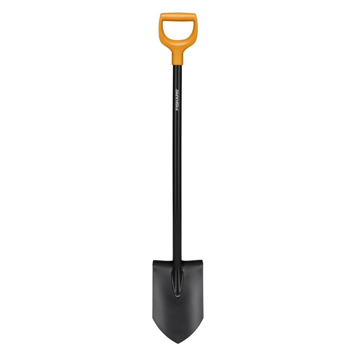 Fiskars Spaten FISKARS Solid Gartenspaten spitz, schwarz, Spaten für Bodenarbeiten