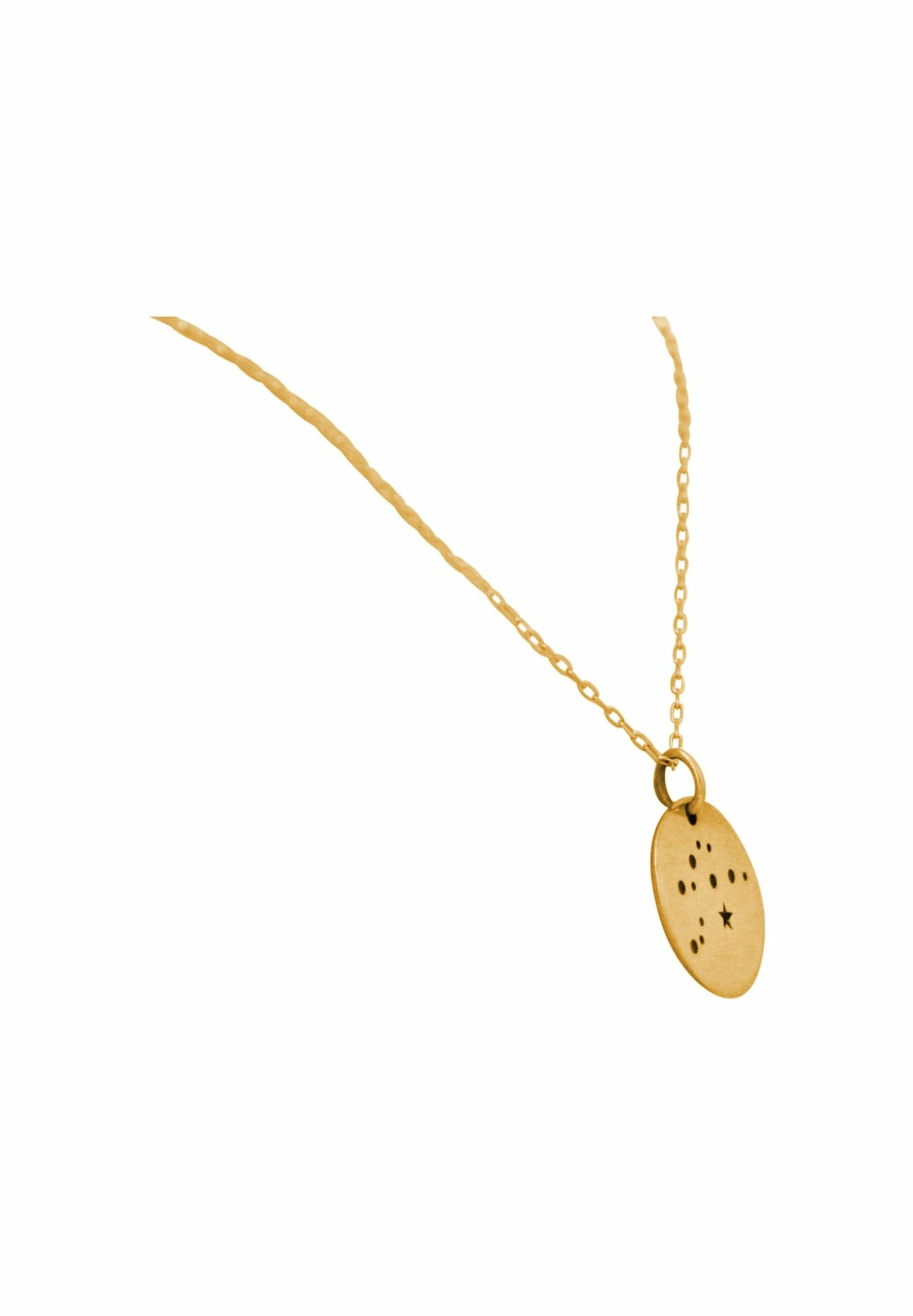 Sternzeichen Gemshine Kette mit gold Wassermann Anhänger coloured