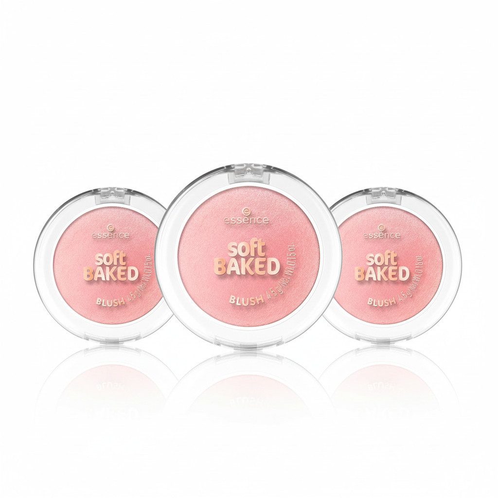 Essence Rouge SOFT BAKED BLUSH, 3-tlg., für einen soften, strahlenden Glow