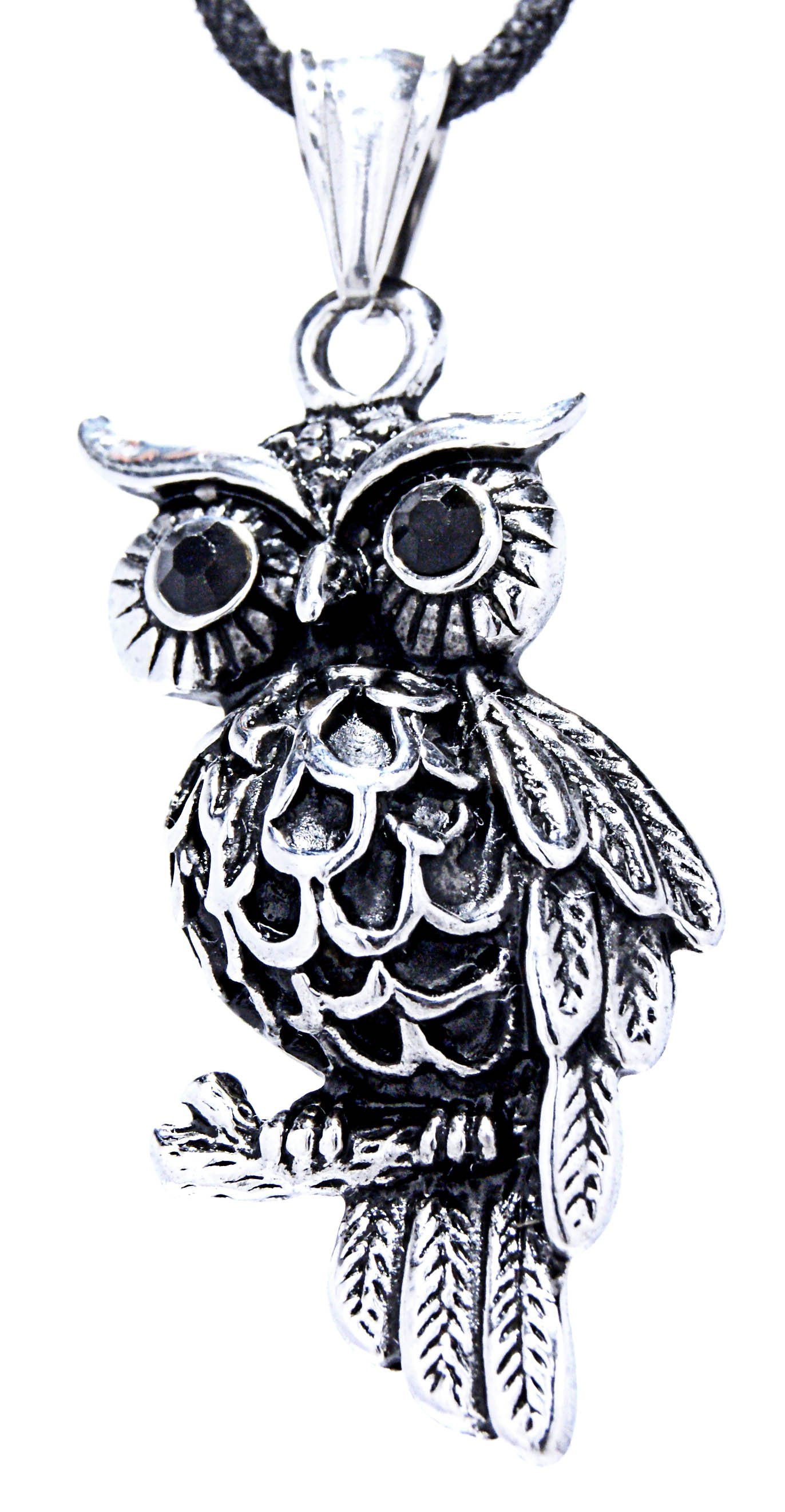 Kiss of Leather Kettenanhänger 3D Eule Edelstahl Uhu Owl Nachtvogel günstig online kaufen