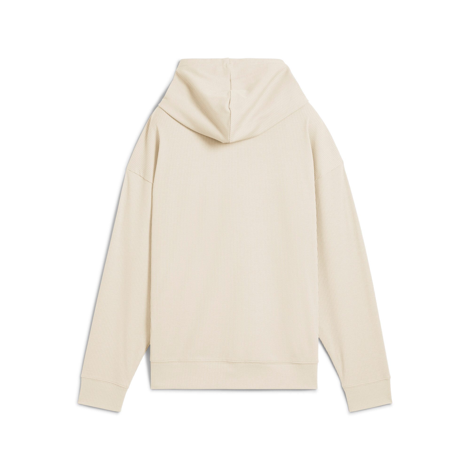 PUMA Kapuzensweatshirt ESS ELEVATED Comfort Rib Hoodie ALPINE SNOW