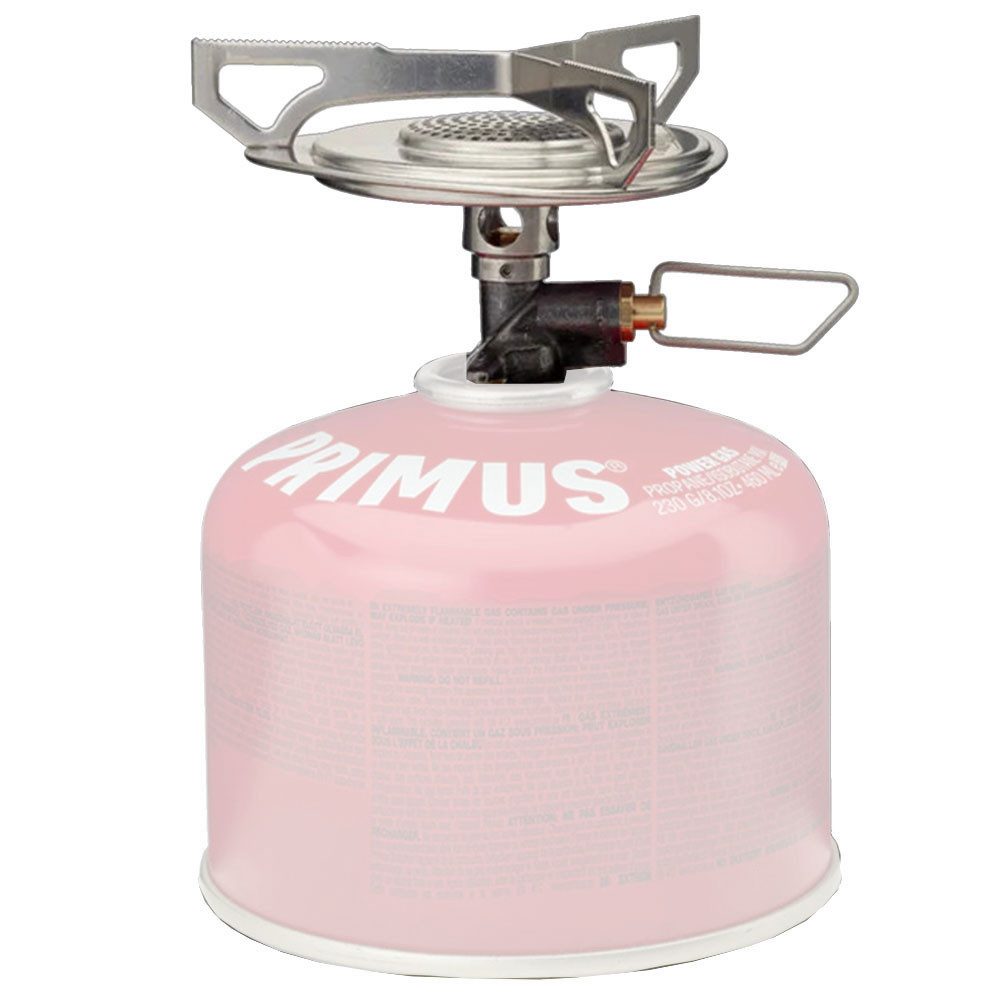 Primus Gaskocher Essential Trail Kit 1L Gaskocher Set - Grau Campingkocher, (3-St), eloxiertes Aluminium, Bratpfanne als Deckel nutzbar, abnehmbarer Griff