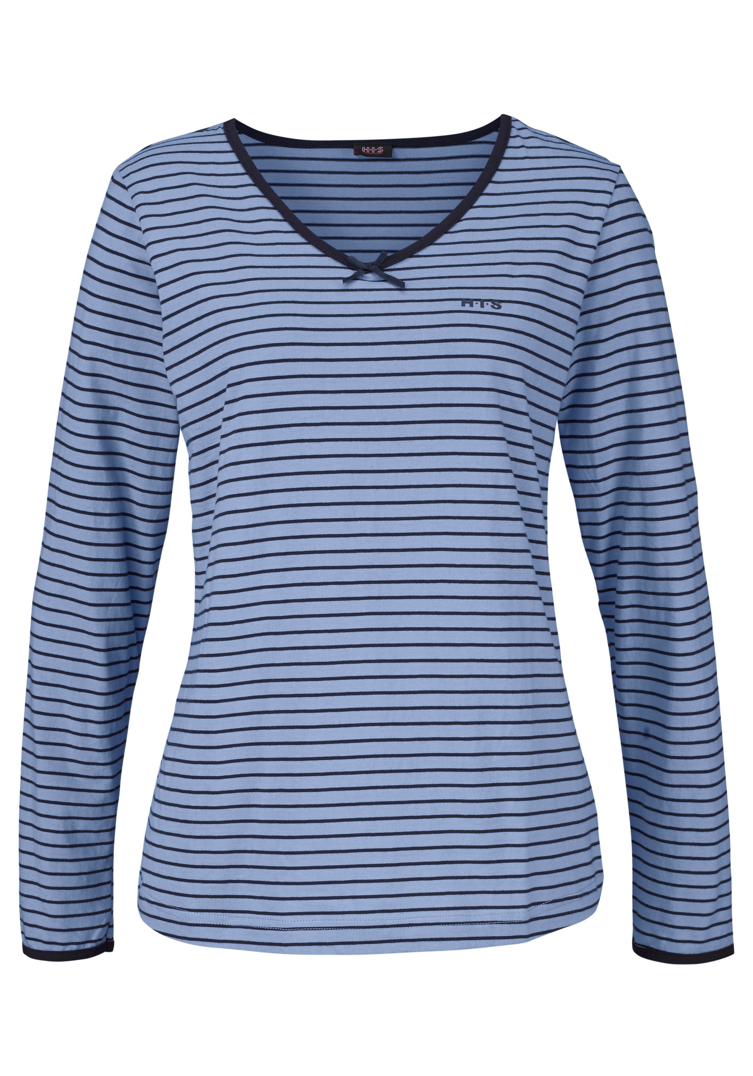 H.I.S Pyjama (Set, 2 tlg) mit garngefärbten Streifen