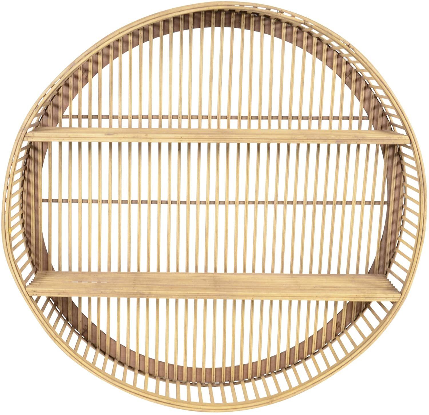 habeig Wandregal Bambus Wandregal Regal rund 60 cm Outdoor Gartenregal Blum günstig online kaufen