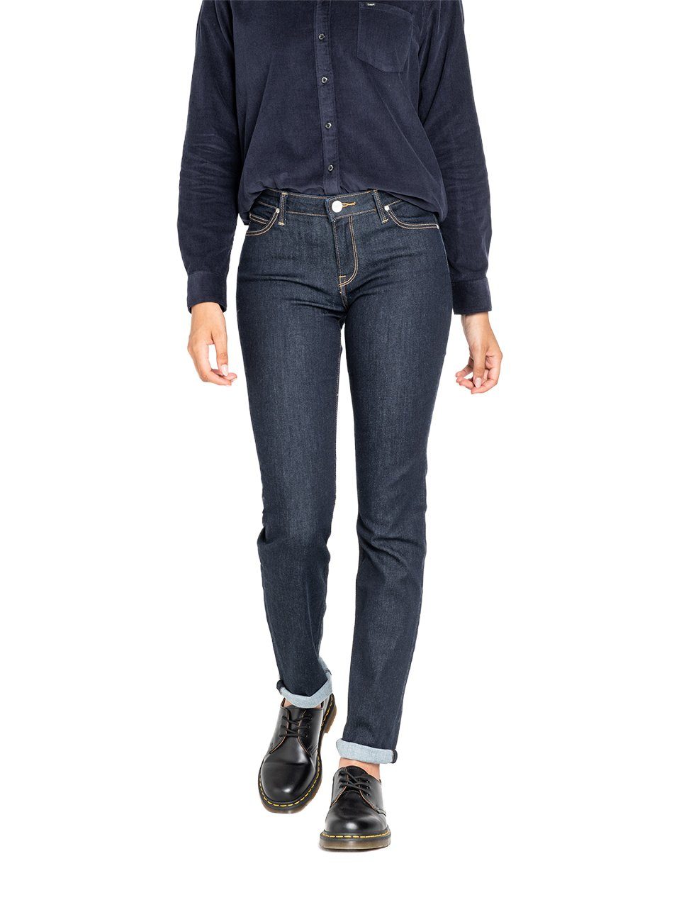 Jeans mit Rinse Straight-Jeans Stretch Lee® Marion Hose (FRFH)