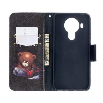 CoverKingz Handyhülle Hülle für Nokia 5.4 Handyhülle Flip Case Cover Handytasche 16,23 cm (6,39 Zoll), Handyhülle Klapphülle Schutzhülle Tasche Bookcover Bär