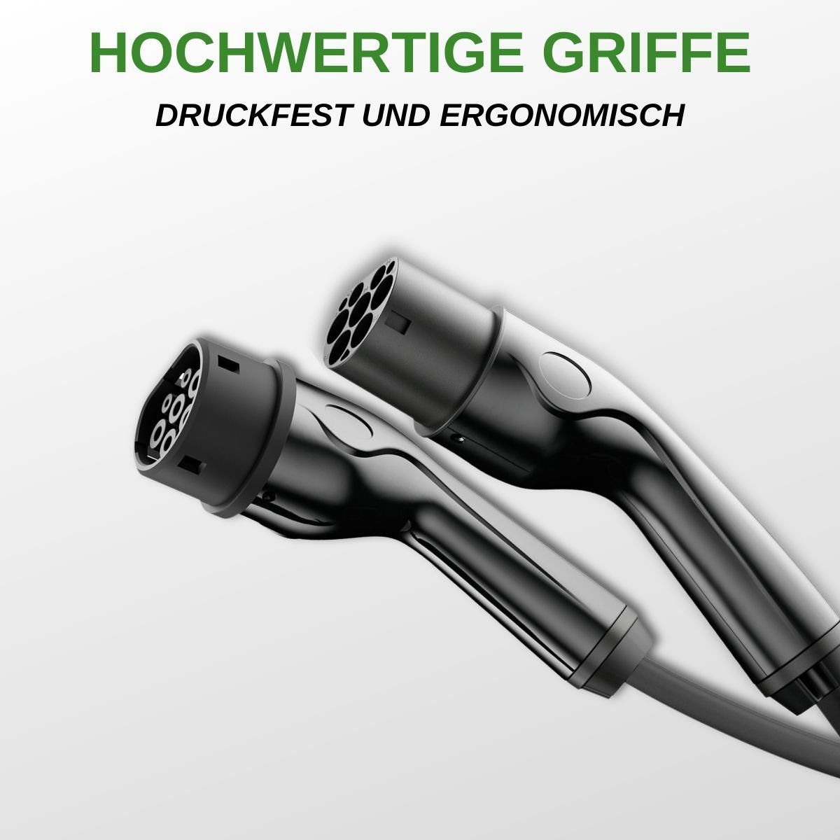 EM2GO EM2GO Typ 2, EV-Verbindungskabel, 32A, 22kW, 5m Autoladekabel, (500 cm), Außen