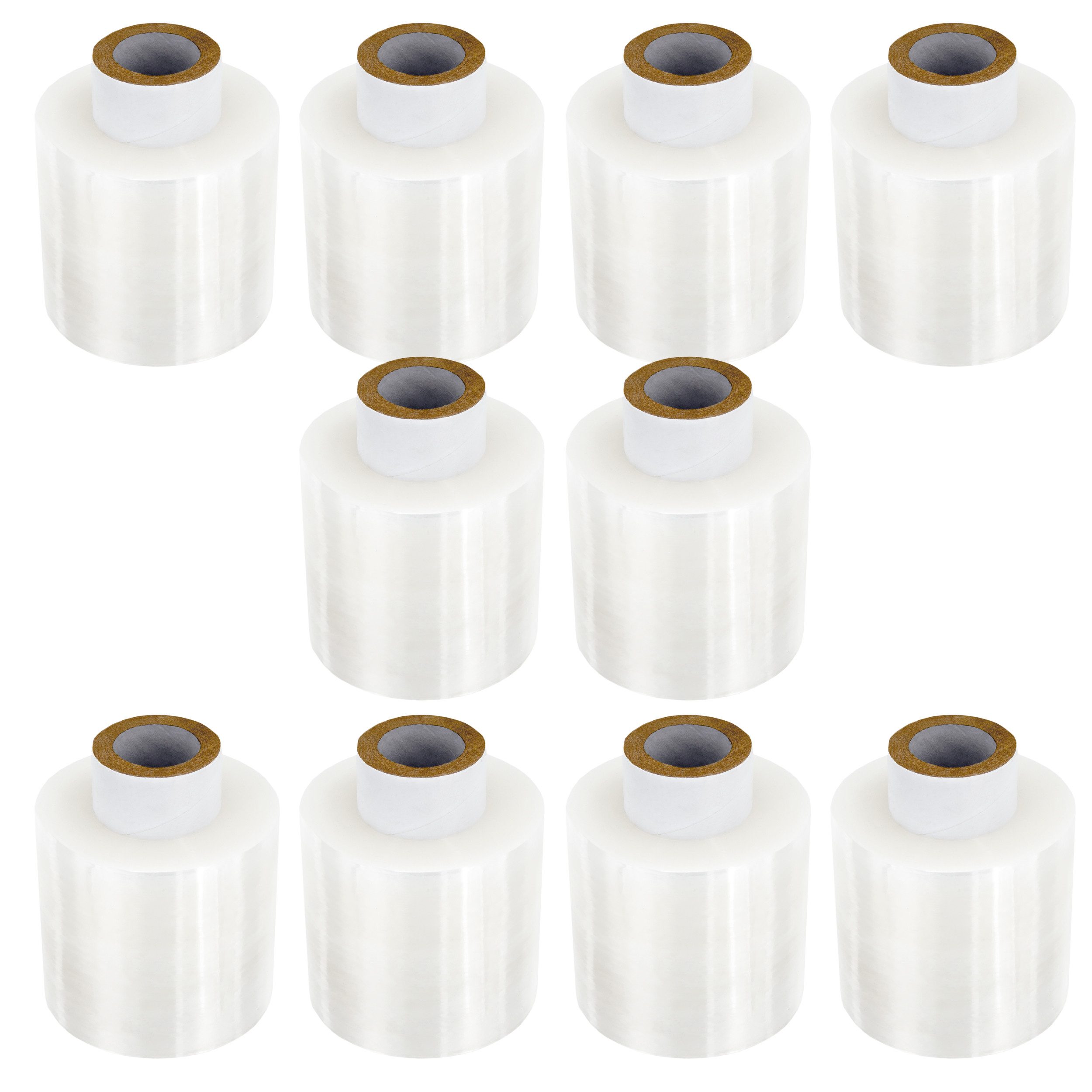 SCHMIDT security tools Schutzfolie Stretchfolie 10 Rollen je 300m 10cm Transparent Dehnfolie Wickelfolie