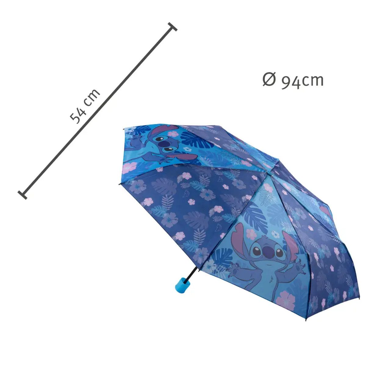 Lilo & Stitch Stockregenschirm 94 cm breit Kinder Schirm Regenschirm für Alltag und Freizeit