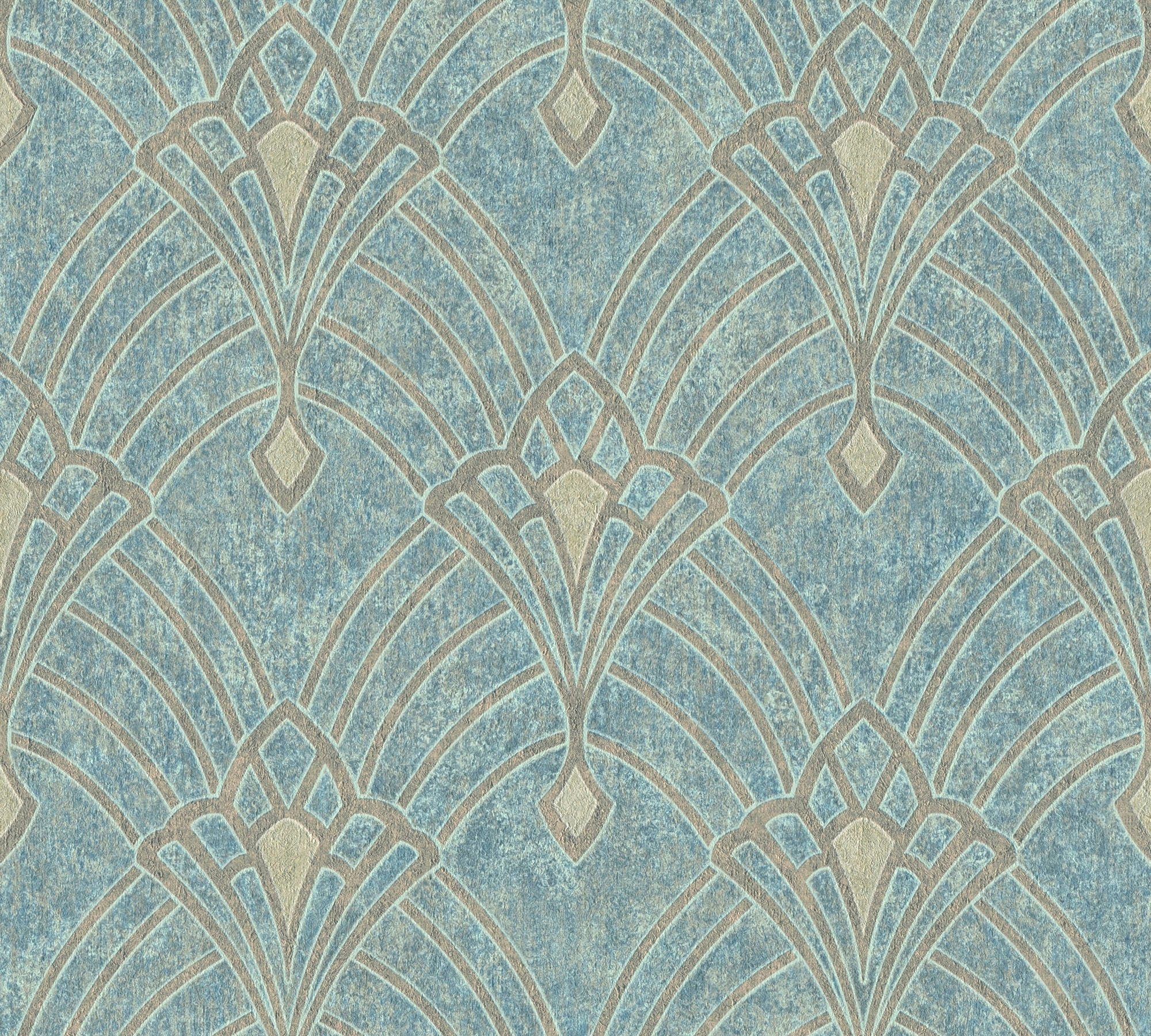 strukturiert, blau/braun Hari, Orientalisch Mata living Vliestapete orientalisch, ornamental, walls Barock, Tapete