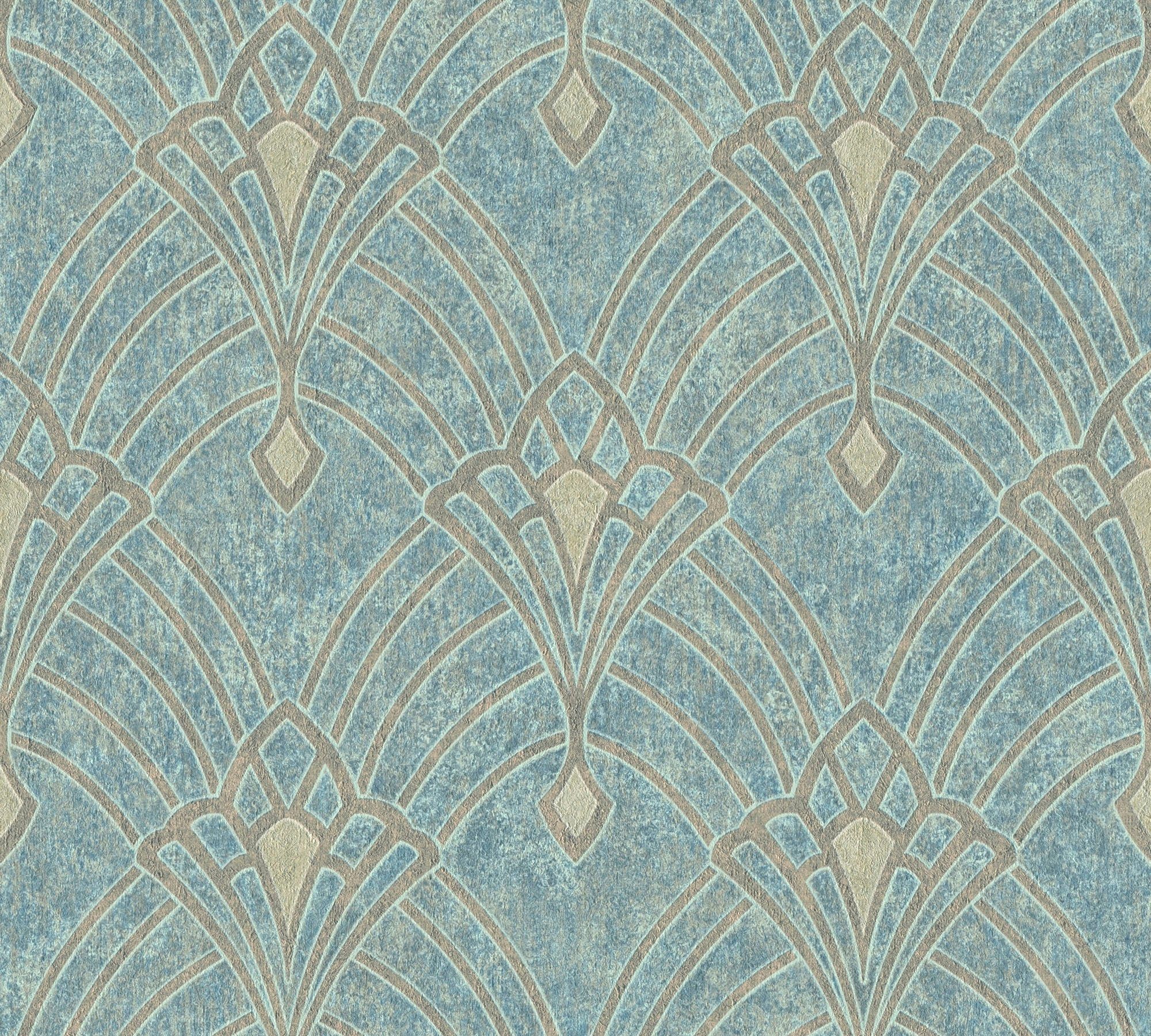 strukturiert, Orientalisch walls orientalisch, Tapete living Vliestapete Barock, ornamental, blau/braun Mata Hari,