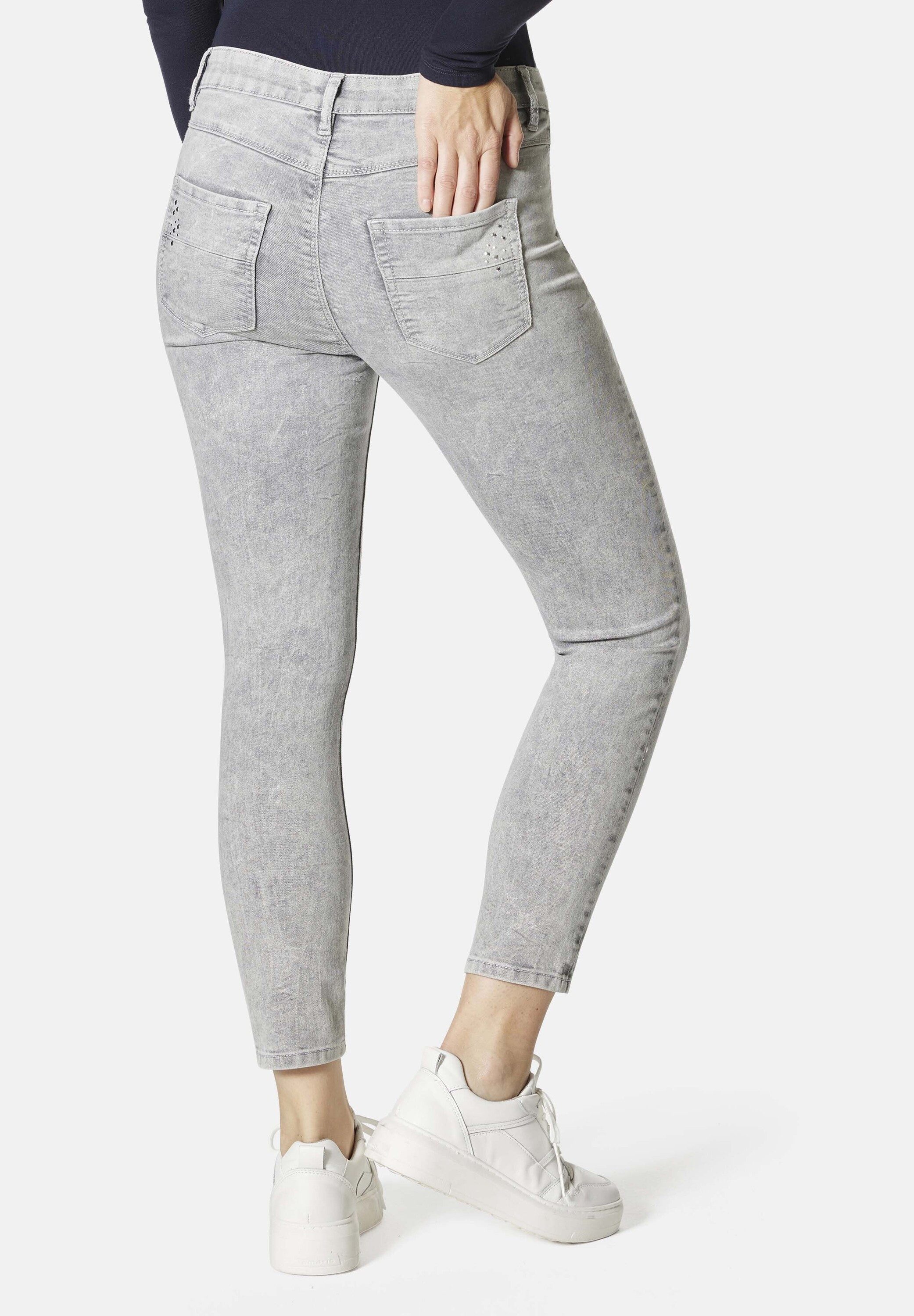 STOOKER WOMEN 5-Pocket-Jeans Florenz Acid Wash Slim Fit Jeans Slim Fit Casu günstig online kaufen