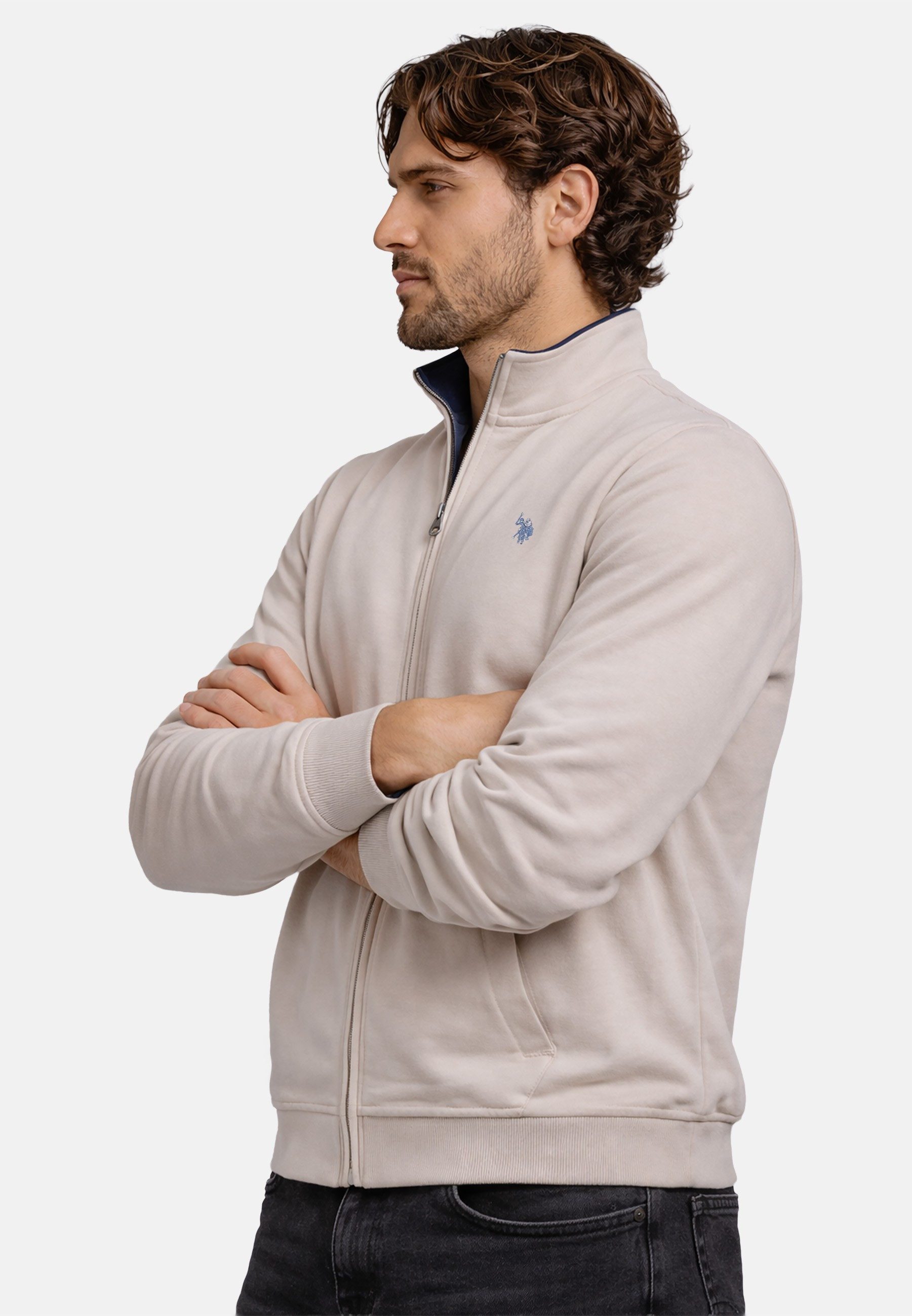 U.S. Polo Assn. Sweatjacke USBraady – Herren Jacke mit Stehkragen Sportlich günstig online kaufen