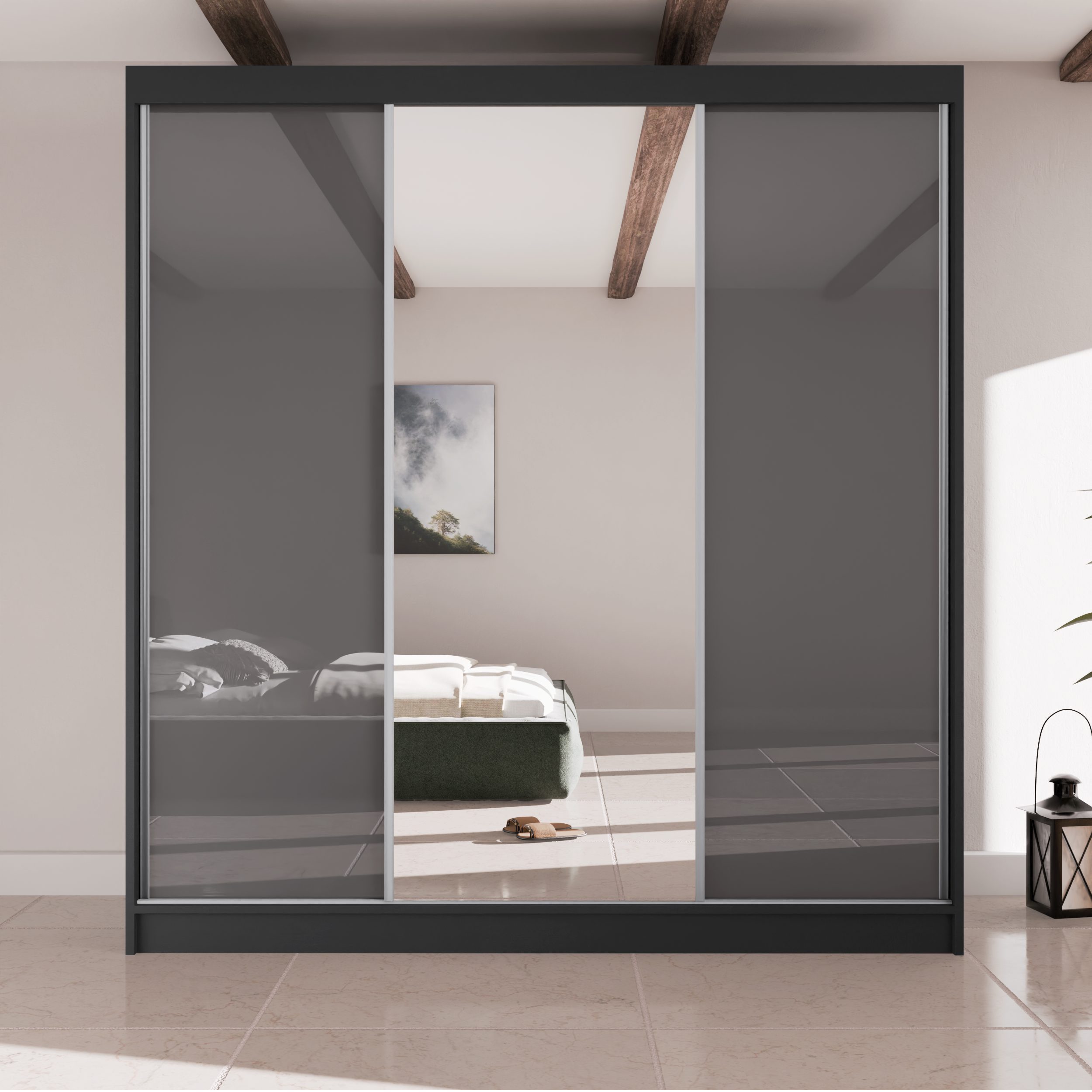 Beautysofa Kleiderschrank VELIS II Breite: 200cm, günstig online kaufen