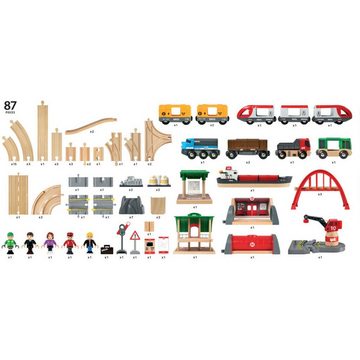 BRIO® Spielzeug-Eisenbahn World Straßen und Schienen Bahn Set Deluxe