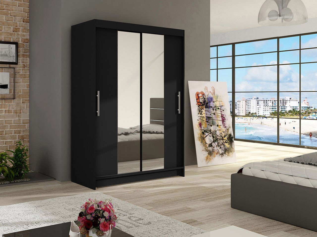 MIRJAN24 Kleiderschrank Miami II (mit Spiegel, günstig online kaufen