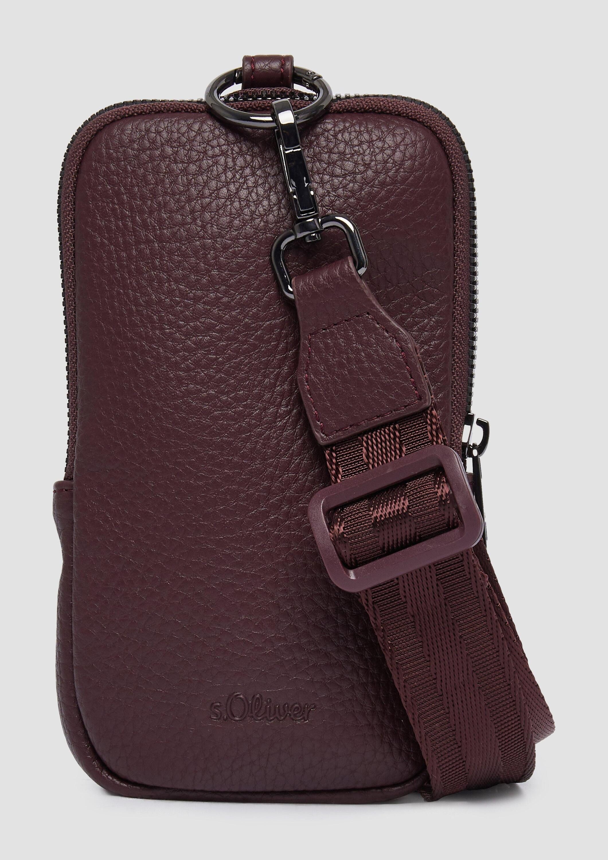 s.Oliver Handytasche Tasche, Handy-Tasche aus Lederimitat mit Leo-Lining