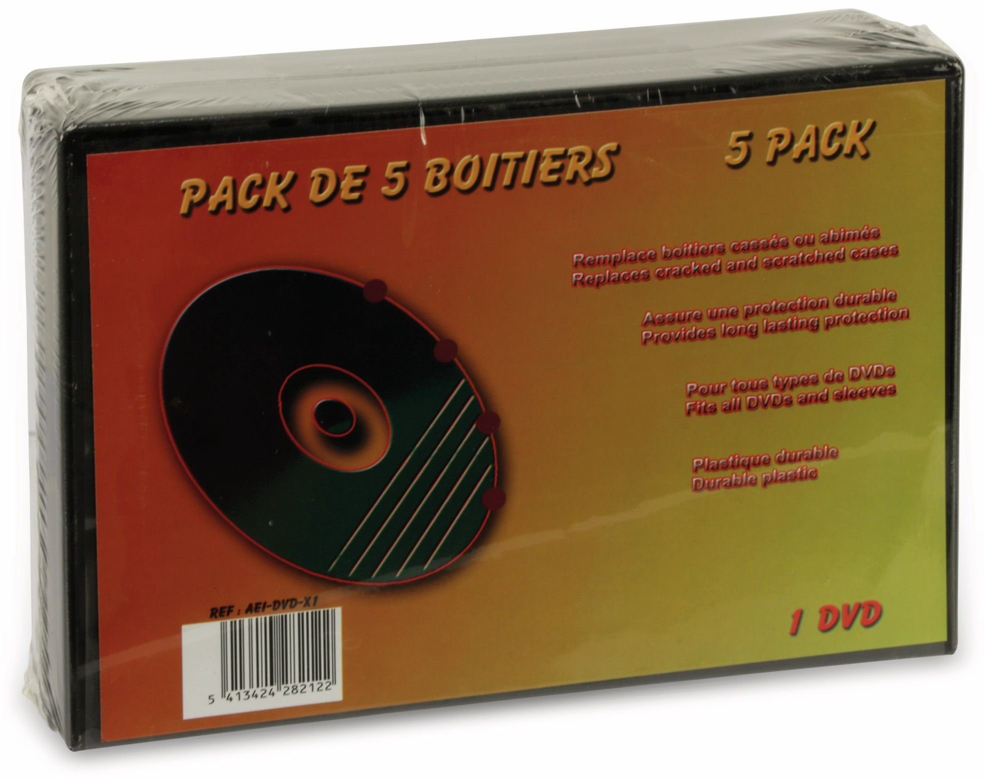 LTC 5er LTC DVD-Leerhüllen Reinigungsbürste Pack
