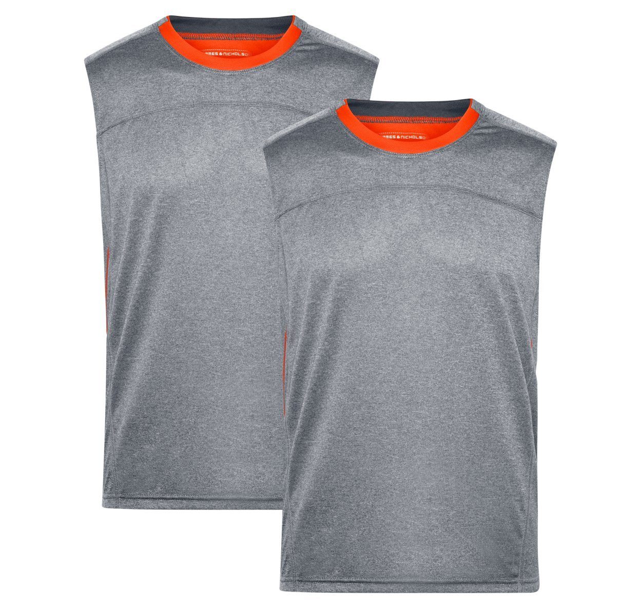 James & Nicholson Lauftop Doppelpack Sportliches Herren Lauf Top aus Funktionspolyester JN470 (Doppelpack, 2er-Pack) Feuchtigkeitsregulierendes Material