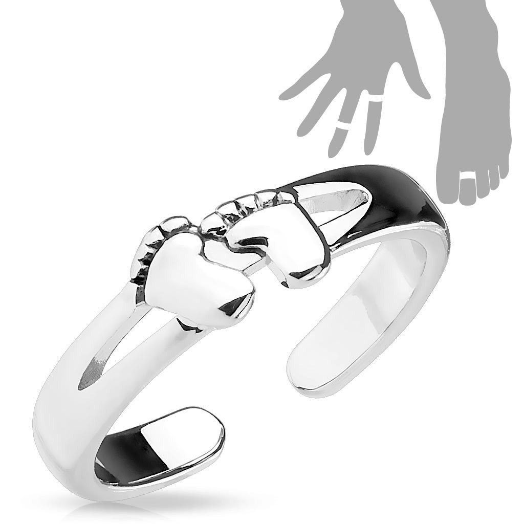 Order & Smile Schmuck Zehenring Zehenring / Midi Ring „Babyfüße“