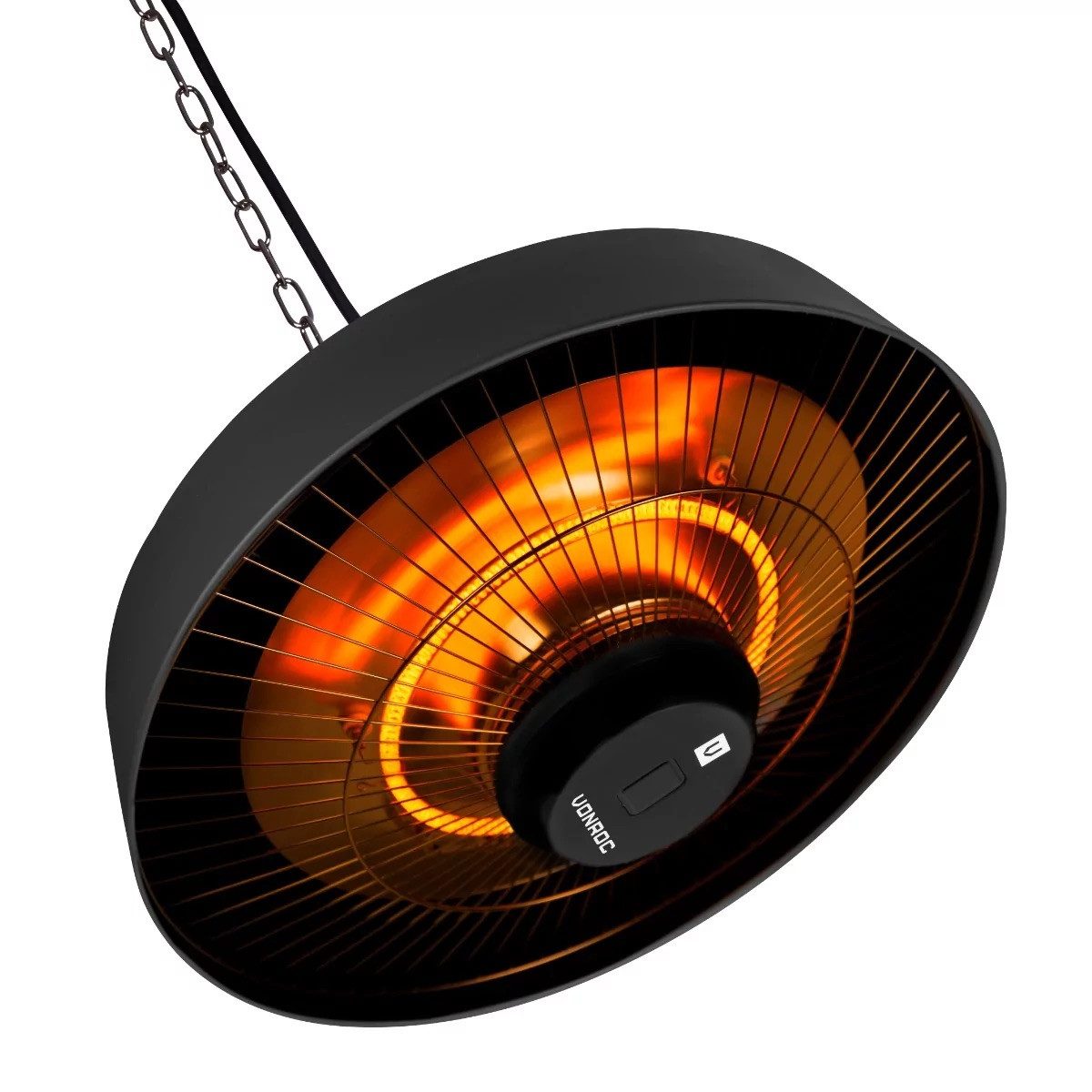 VONROC Heizstrahler Terrasse Infrarot Hängend Deckenmontage - Terassenheizung elektrisch, 2000 W, Terrassenstrahler [Carbonfaserlampe] für Sekundenschnelle Wärme