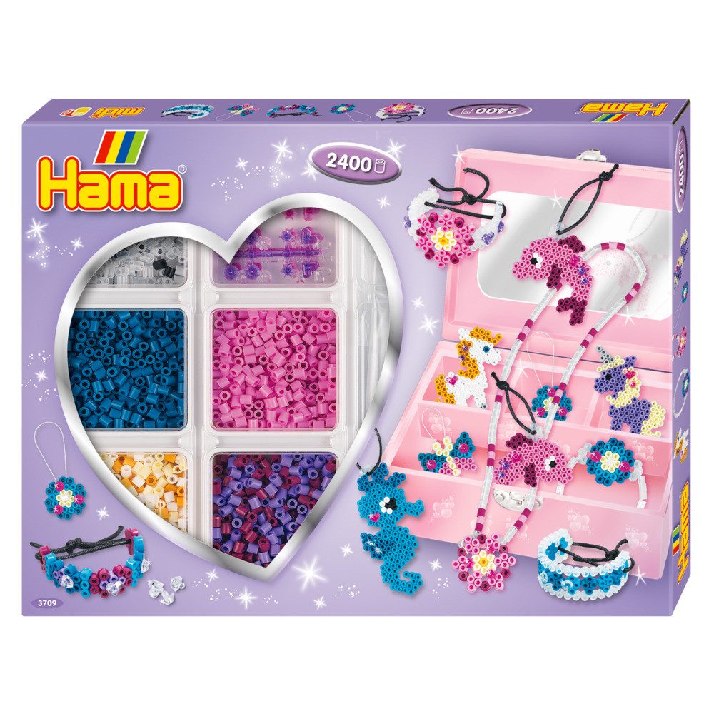 Dan Import Bügelperlen Hama Bügelperlen midi Box mit Zubehör 2400 Stück