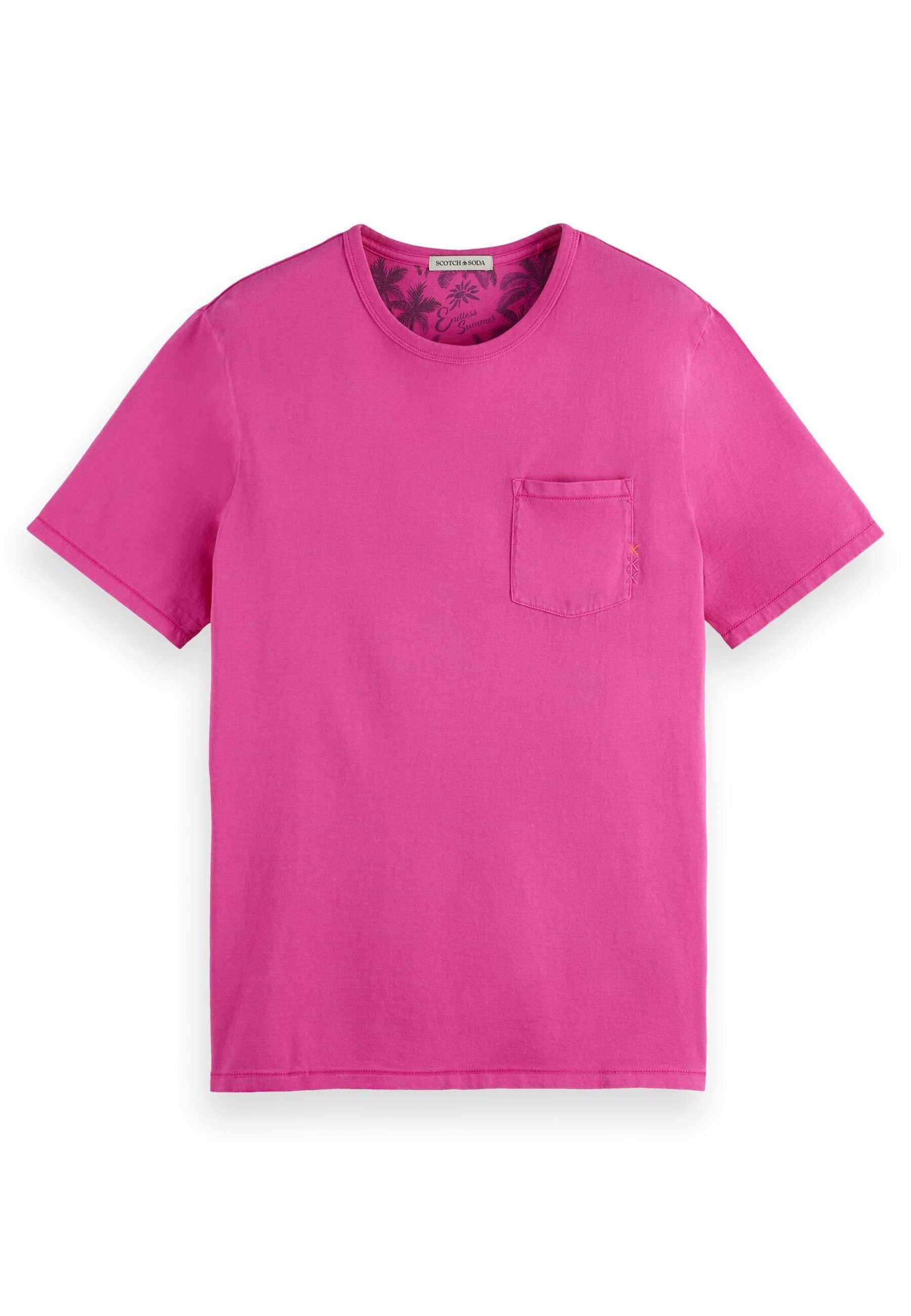 Scotch & Soda T-Shirt Shirt Kurzarmshirt mit R-Neck und Brusttasche (1-tlg)