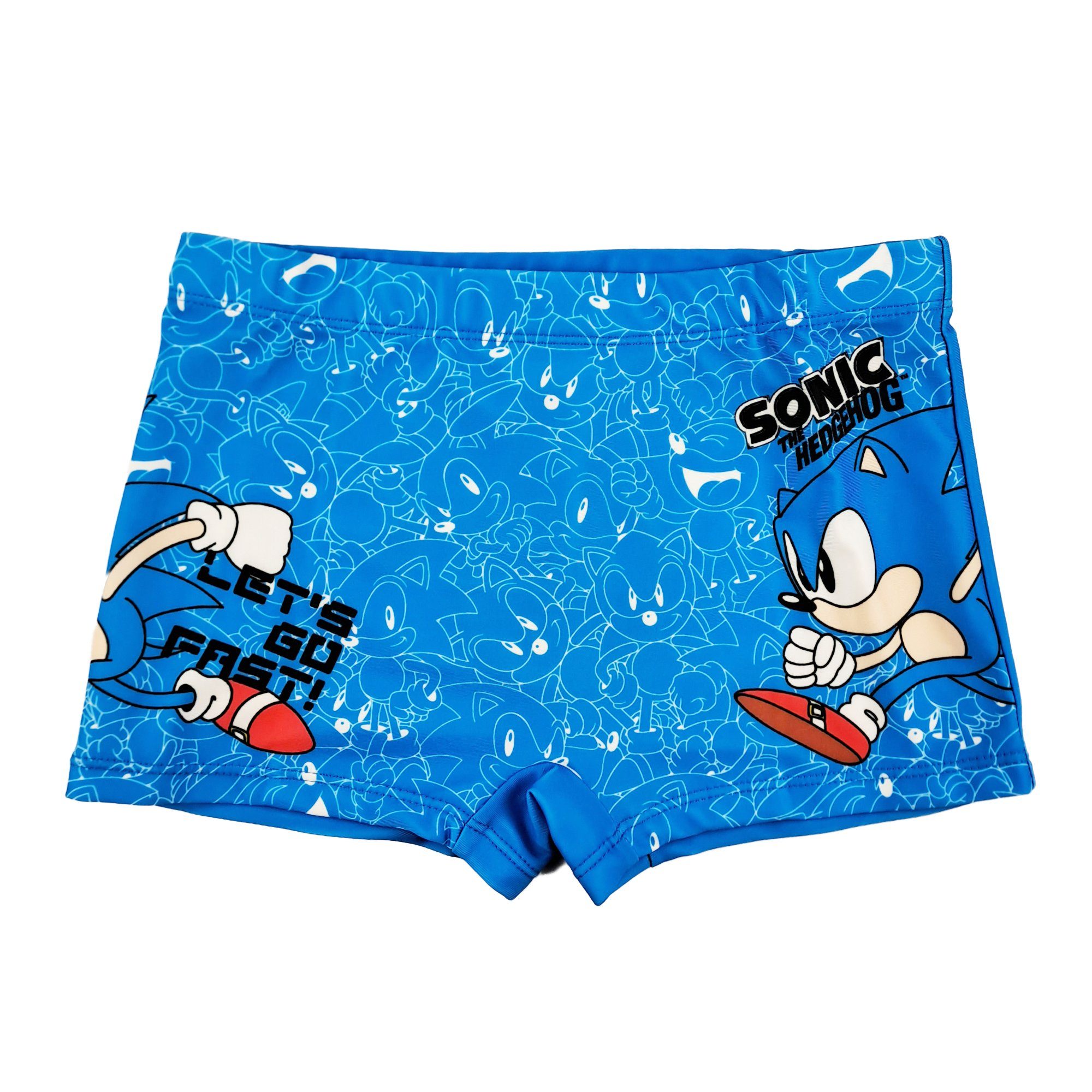 Sonic SEGA Badehose Sonic Kinder Jungen Badehose Gr. 92 bis 128 | Badeshorts