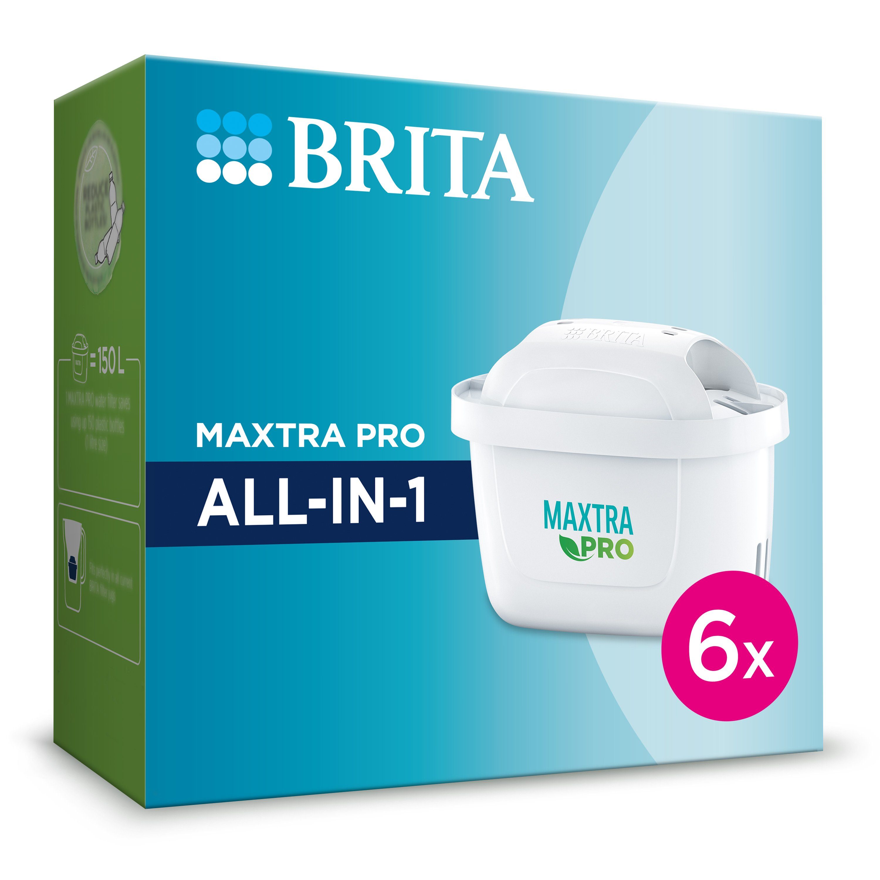 reduziert MAXTRA Wasserfilter im Blei Leitungswasser & Chlor, Kalk, PRO Kupfer All-in-1, BRITA