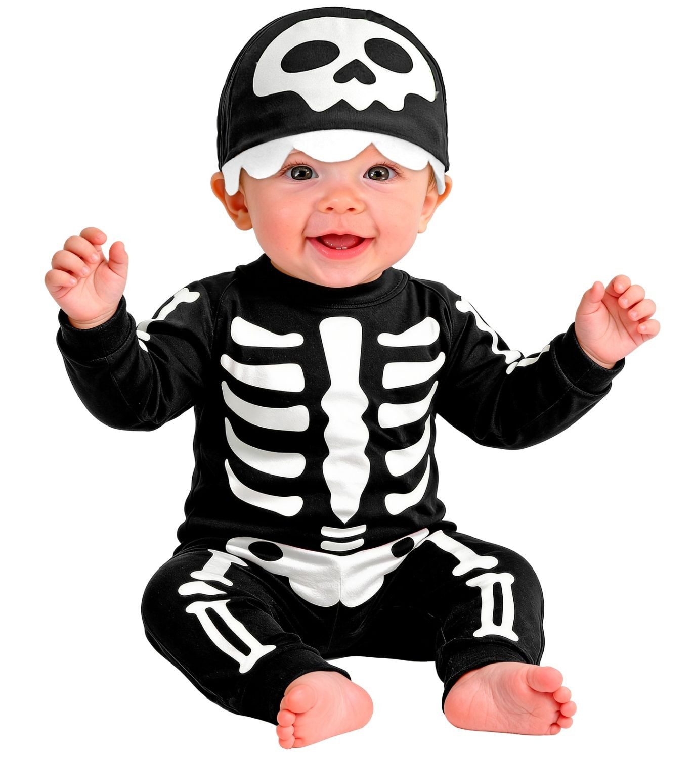 Widmann S.r.l. Hexen-Kostüm 'Kleines Skelett' Kostüm für Babys, Overall und M