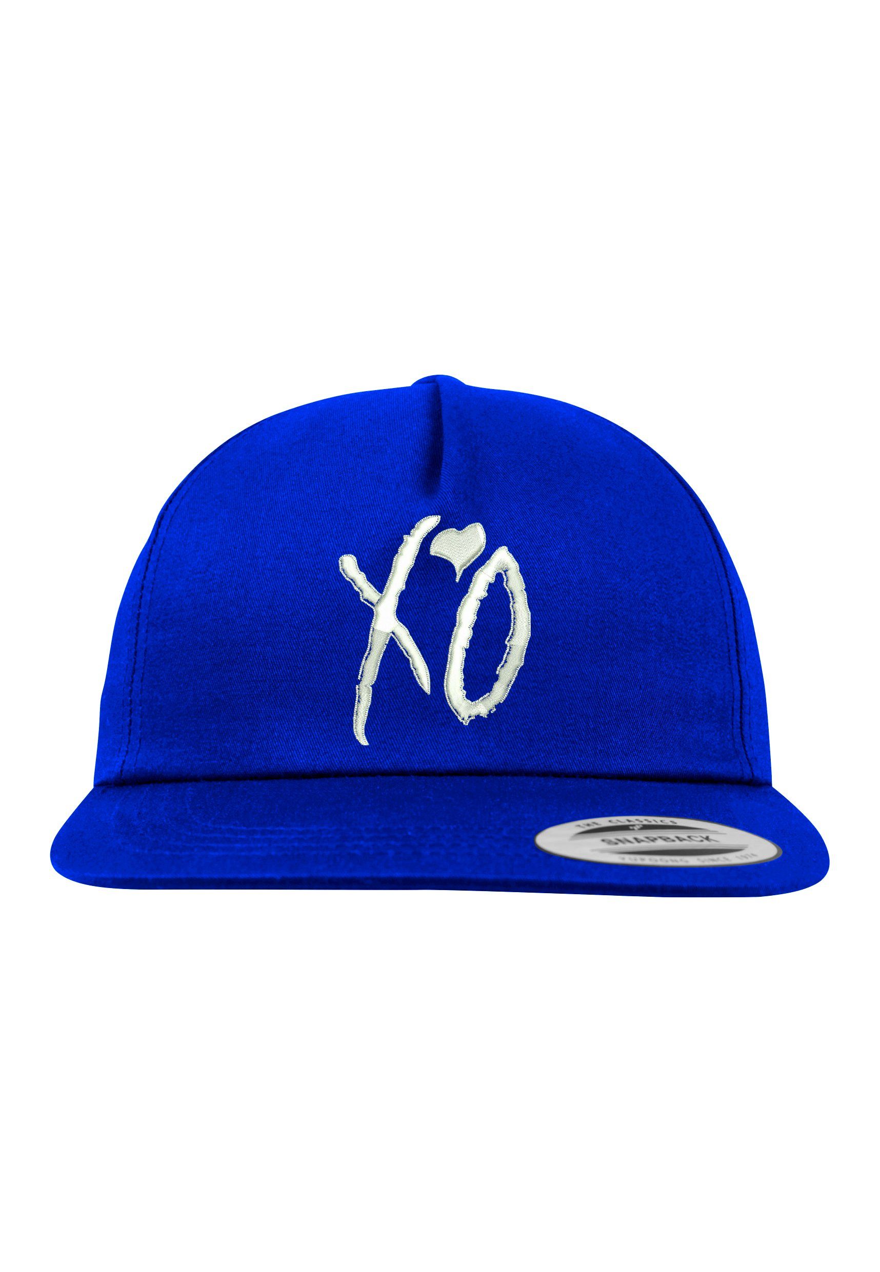 Youth Designz Baseball Cap XO Unisex Snapback Cap mit modischer Logo Stickerei Royalblau
