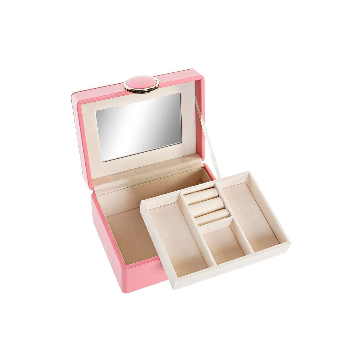 DKD Home Decor Schmuckkasten Dkd home decor Box-Schmuckkästchen DKD Home Decor Rosa PU Holz MDF 23