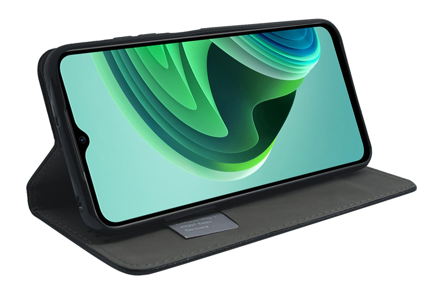 cofi1453 Handyhülle Buch Tasche für Xiaomi Redmi 10 5G Hülle schwarz 6,5 Zoll, Schutzhülle mit Standfunktion, Kartenfach