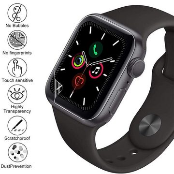 CoolGadget TPU Silikon Panzerfolie für Apple Watch 1 / 2 / 3 mit 42mm Gehäuse, Displayschutzfolie, 2in1 Set, Schutzfolie Display Schutz Folie klar