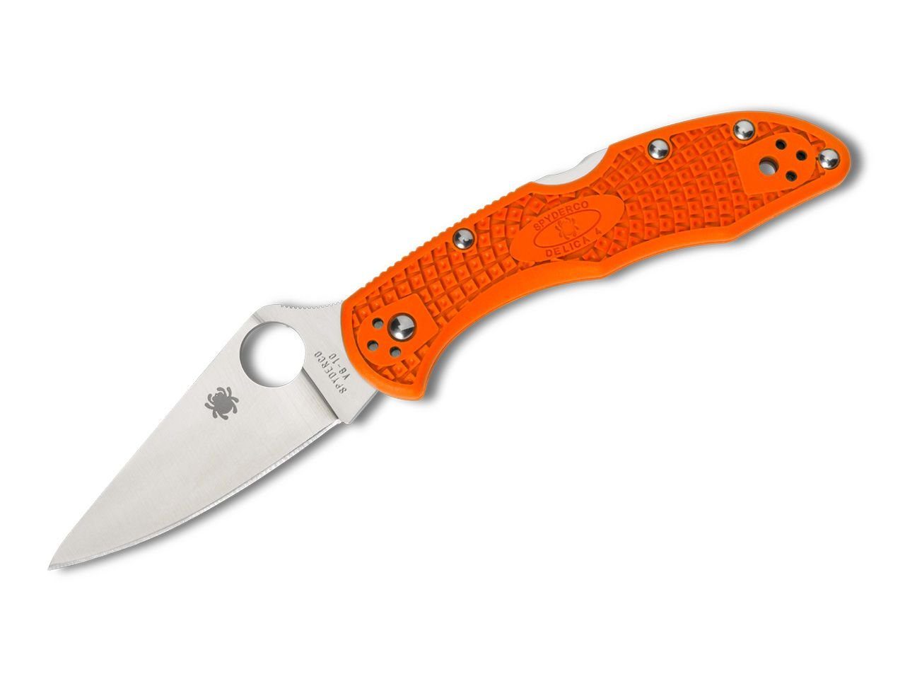 Spyderco Taschenmesser Taschenmesser Delica 4 Lightweight Flat Ground Orange