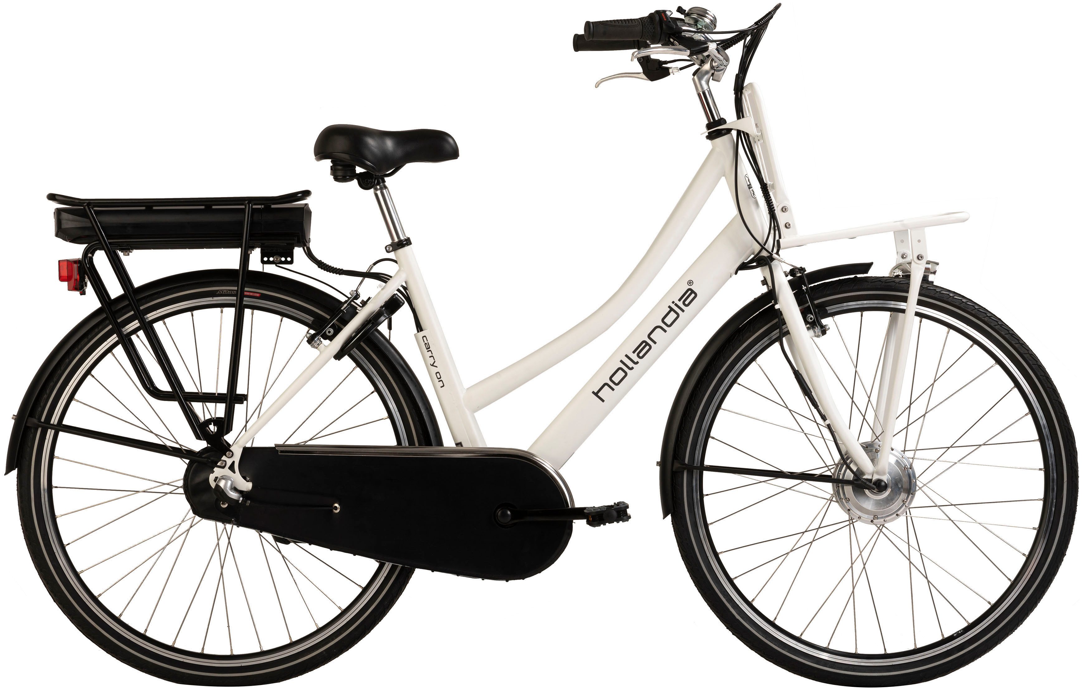 Hollandia E-Bike Carry One, 3 Gang Shimano Nexus Schaltwerk, Nabenschaltung, Frontmotor, 468 Wh Akku