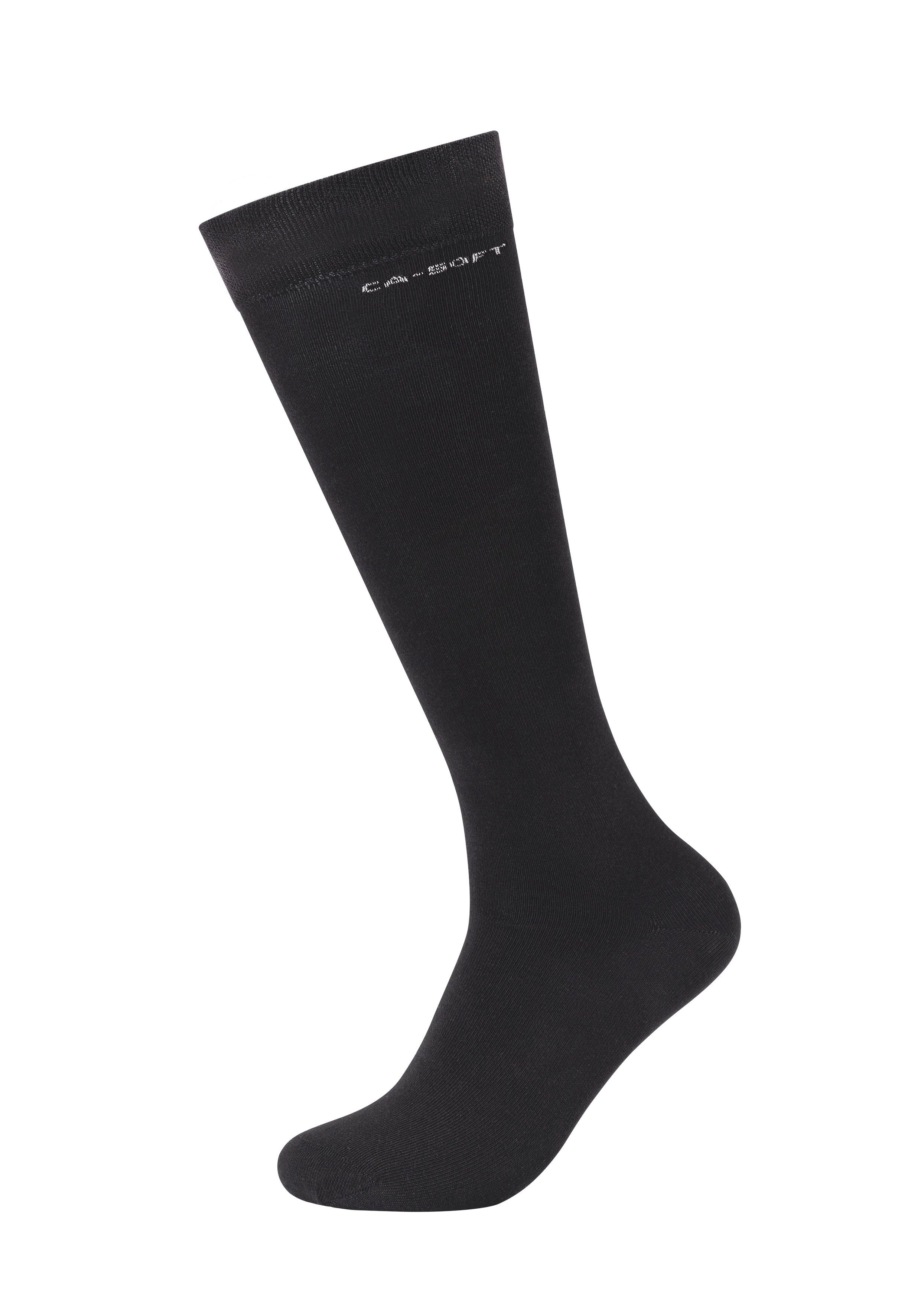(3-Paar) 3er Pack Socken ohne Gummidruck Band im Camano schwarz ca-soft