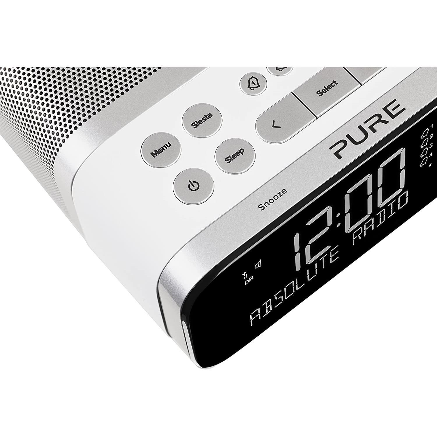 Radiowecker UKW Bluetooth DAB+ Pure & EU/UK Siesta Radiowecker S6 Sleep-Timer Polar DAB