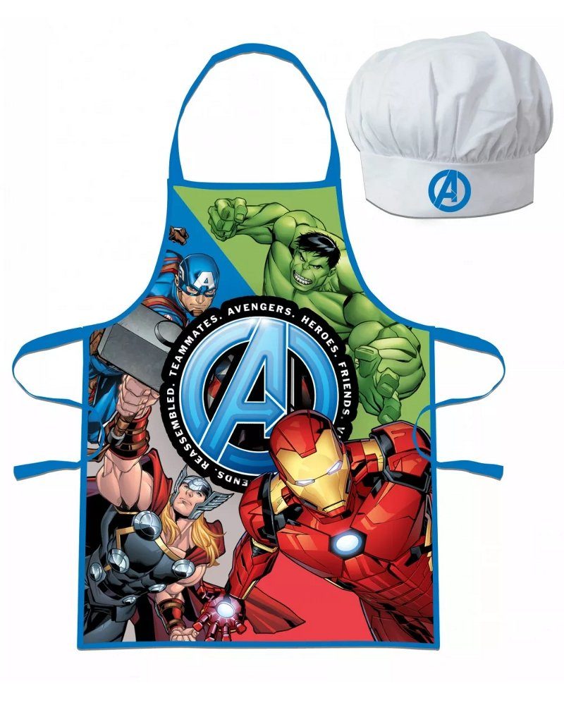 MARVEL Kochschürze Avengers Kinder Superheld Kochschürze Jungen Kindergarten Iron Backset